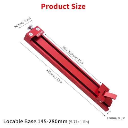 RUITOOL Circular Saw Guide Rail, Precision Aluminum Alloy Adjustable Cutting Machine Base Guide for Woodworking, Electric Cutting Guide Specially Designed for Precision Cutting and Milling Tasks