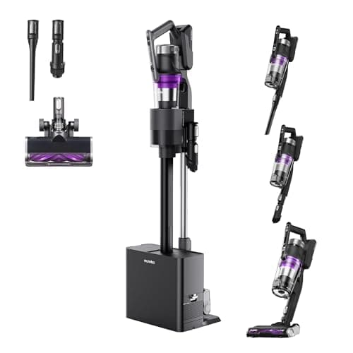 Eureka Cordless Vacuum Cleaner Lightweight, Stick Vacuum Rechargeable for Hardwood, Pet Hair, Blue w/Clean Station, Stylus Elite NEC490SE