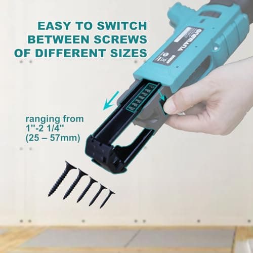 20V MAX Brushless Cordless Drywall Screw Gun 4200RPM Auto-Feed Screwdriver with Depth Adjustment | Compatible with Collated Attachments & LED Light (Tool Only)