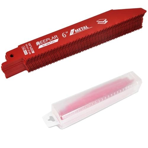 25 Pack 6 inch 14/18 TPI Bi-Metal Auto Dismantling Sawzall Blade for Metal, 6” 18-TPI Reciprocating Saw Blades Replace Milwaukee and Diablo sawzall Blade