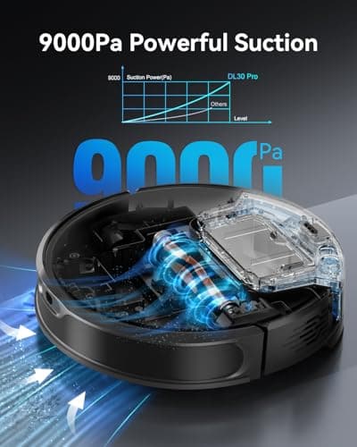 Robot Vacuum and Mop Combo, LiDAR Navigation with Ultra Slim Design, Smart Mapping Robotic Vacuum Cleaner, 9000Pa Suction, Customizable Cleaning for Pet Hair, Carpets, and Hard Floors