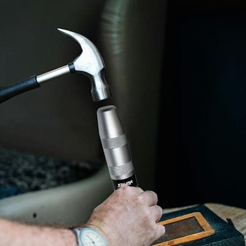 Manual Impact Screwdriver, 1/2” Reversible Hand Impact Driver Set, Hammer Screwdriver with 12-Piece CR-V Slotted, Phillips, Hexagonal Bits Set for Removing Rusted Fasteners or Frozen Bolts