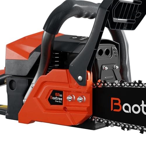 62cc Gas Chainsaw, 20-Inch Professional Chainsaw with 2-Cycle Engine & Anti-Vibration System, Quick Start Technology for Tree Cutting, Firewood, Logging