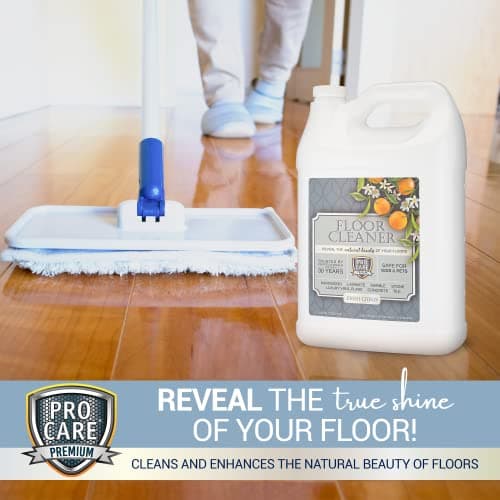 Floor Cleaner (Made in USA) | Tile, Stone, Laminate, Vinyl & Natural Wood Floor Cleaner for Mopping, Household Supplies, Cleaning Solution with Citrus Aroma - 1 Gal (128 Fl Oz)