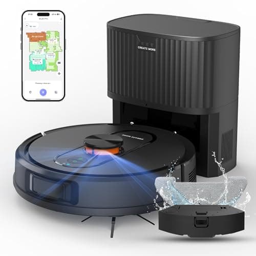 Robot Vacuum and Mop Combo,Robotic Vacuum Self Emptying,Home Mapping, Schedule,No-Go Zones,Wi-Fi/App/Alexa,Perfect for Pet, Hard Floors, Carpet