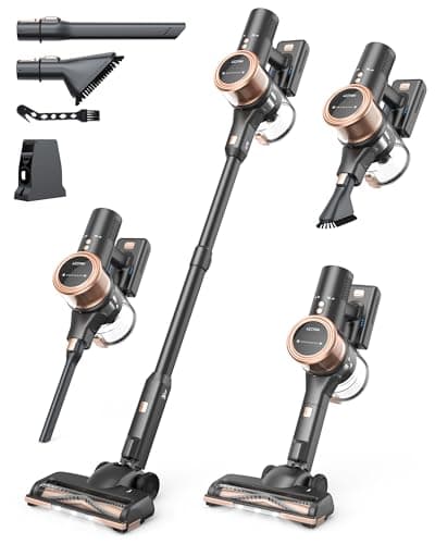 48kPA Cordless Vacuum Cleaner, 190AW Powerful Suction, Max 60min Runtime, 4000mAh Large Battery, Anti Hair Wrap Stick Vacuum, Vacuum Cleaners for Home, Pet Hair, Hard Floors and Carpets, Cars
