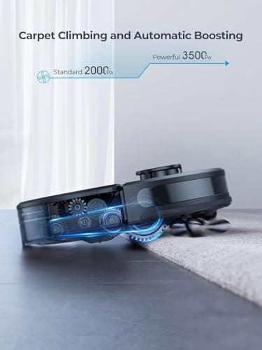 Robot Vacuum, 3 in 1 Robot Vacuum and Mop with 60 Day Self-Emptying Station, LiDAR Navigation Robot Vacuum Cleaner, WiFi/APP/Alexa, Ideal for Pet Hair, Carpet and Hard Floor