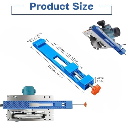 Adjustable Cutting Machine Base Guide,Circular Saw Guide Rail,Electric Circular Saw Milling Positioning Clamp,Precision Wood Cutting Guide for Precision Cut and Milling Tasks