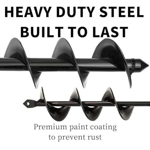TCBWFY Garden Auger Drill Bit for Planting 1.6"x16.5"and 3.5"x16",Heavy Duty Bulb Planter Tool for Digging Holes,Compatible with 3/8" Hex Drive Drill