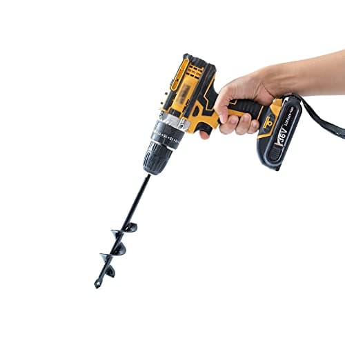 VASGOR Set of 4 (1.6x9, 2.4x12, 3.2x16, 4x16) Auger Drill Bit for Planting - Easy Planter Garden Auger - Bulb & Bedding Plant Augers - Posthole Digger for 3/8” Hex Drive Drill
