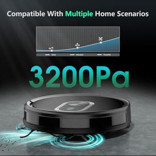 Robot Vacuum and Mop, 3-in-1 Robotic Vacuums Cleaner with Max Strong 3200Pa Suction, WiFi/App/Alexa Voice Control, Obstacle Avoidance, for Pet Hair, Carpets and More