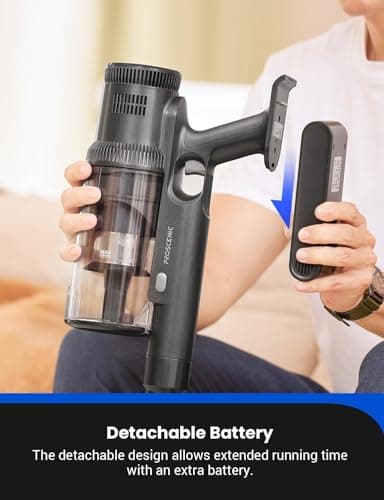 Proscenic Cordless Vacuum Cleaner,45Kpa 55Mins P11 Mopping Wet Dry Vacuum and Mop Combo All in one, Lightweight Stick Vacuum with LED Display, Long Runtime Ease of use for All Floors Pet Hair Carpet