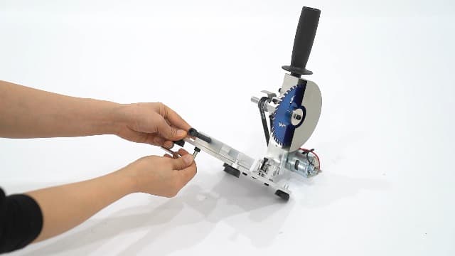 Mini Chop Saw, 96W Portable Adjustable Angle and Height Metal Chop Saw with Abrasive Cutting and Multifunctional Mode, for Soft Metal, Stainless Steel Sheet, Iron Sheet, Wood