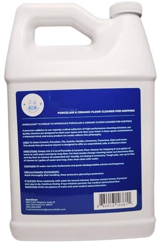 Porcelain & Ceramic Tile Floor Cleaner Concentrate for mopping. Streak-Free Clean, Ph Neutral and non-Toxic, Safe for Granite, Marble, Travertine, Limestone, and more 128 fl oz (1 gallon)