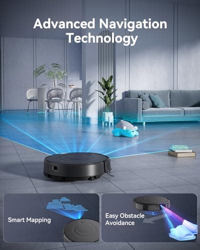 Robot Vacuum and Mop Combo, LiDAR Navigation with Ultra Slim Design, Smart Mapping Robotic Vacuum Cleaner, 9000Pa Suction, Customizable Cleaning for Pet Hair, Carpets, and Hard Floors