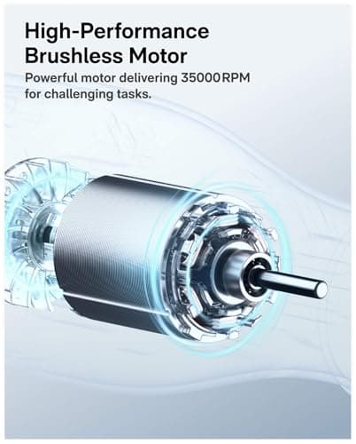 HOTO 12V Cordless Rotary Tool Kit Pro, Brushless Motor, 35000RPM Variable Speed, 3000mAh USB-C Rechargeable, LED Light, 37 Accessories, Ideal for Carving, Sanding, Polishing, Drilling, Cutting, DIY
