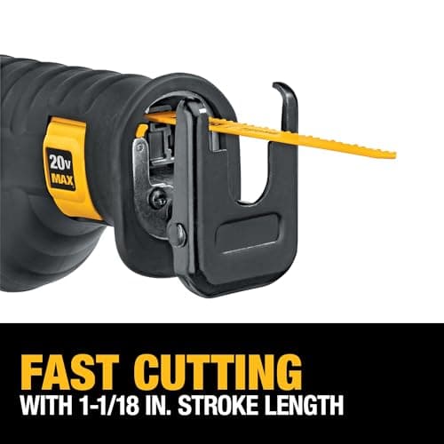 DEWALT 20V MAX* Cordless Reciprocating Saw, Battery and Charger Included (DCS380P1)
