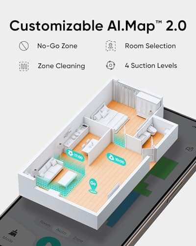 eufy L60 Robot Vacuum, Ultra Strong 5,000 Pa Suction, iPath Laser Navigation, for Deep Floor Cleaning, Ideal for Hair, Hard Floors