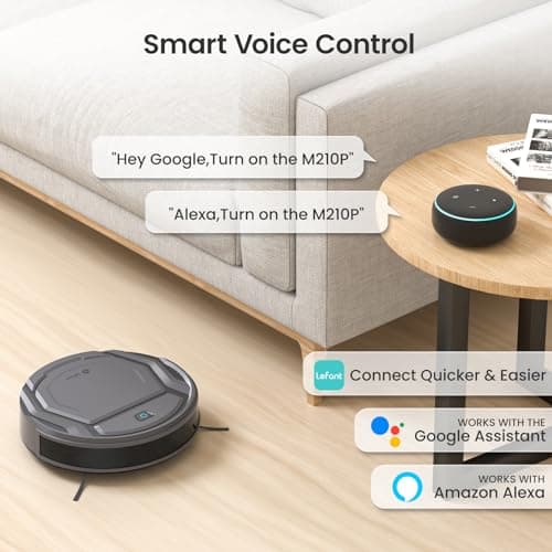 Lefant M210 Pro Robot Vacuum, 3 Adjustable Suction, WiFi/APP/Alexa, 120 Min Runtime, Self-Charging Robotic Vacuums, Slim, Quiet, 6 Cleaning Modes Ideal for Pet Hair, Hard Floors