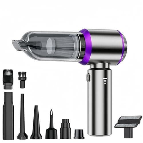 Handheld Vacuum Cleaner Cordless, 7 in 1 Rechargable Handheld Car Vacuum 16000Pa, 3 Power Settings Portable Dustbuster Handheld Vacuum, Multi-Functional Handheld Vacuum Suction & Blower