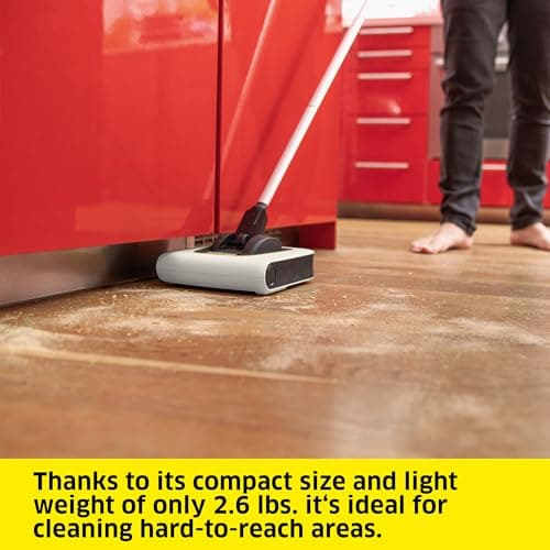 Kärcher KB 5 Electric Floor Sweeper Broom, for Carpets, Hardwood Floors and Tiles, Lightweight and Cordless, Ideal for Fur, Hair, Dirt & Dust