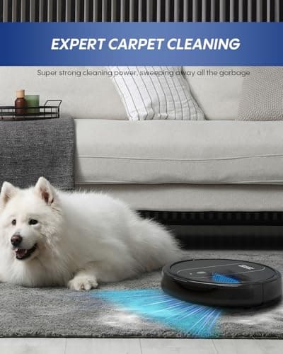 3-in-1 Robot Vacuum and Mop 4000Pa Strong Suction Robot Vacuum Cleaner & Smart Navigation & Alexa/APP Control & Central Brush & Auto Recharge, Vacuum Robot for Pet Hair, Hard Floors & Low-Pile Rugs
