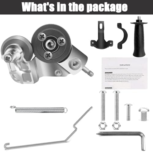 CZS Sheet Metal Cutter Drill Attachment, Electric Drill Shears Attachment Cutter Nibbler, Metal Nibbler Drill Attachment for Cutting Iron, White Sheet, Steel, Copper, Aluminum