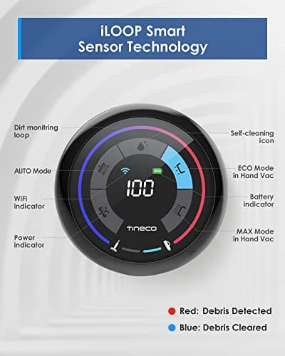 Tineco Smart Wet Dry Vacuum Cleaners, Floor Cleaner Mop 2-in-1 Cordless Vacuum for Multi-Surface Floor Cleaning Solution