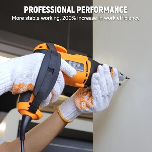 Hoteche 4.5-Amp Drywall Screw Gun, Electric Screwdriver with Variable Speed 0-4500 RPM, 1/4" Chuck, Forward & Reverse Switch