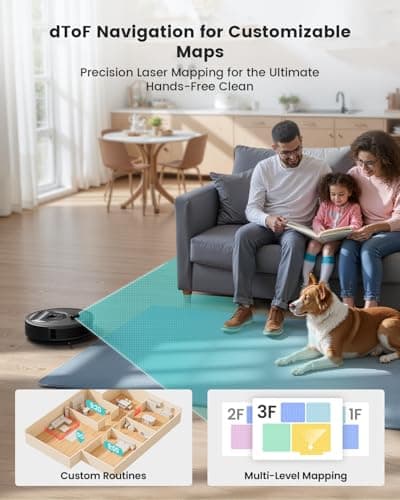 Lefant LiDAR Robot Vacuum and Mop, 450ml Visible Dustbin, Upgraded 190° PSD Obstacle Avoidance, Customized Cleaning, Multi-Floor Mapping, 150 Mins Runtime, 2.4&5G WiFi, Pet Hair & Carpets, M330 Pro