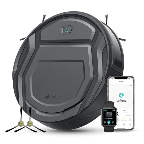 Lefant M210 Pro Robot Vacuum, Slim & Quiet, 3 Adjustable Suction Levels, 120 Min Runtime, Freemove 3.0, WiFi/App/Alexa, 6 Modes for Pet Hair, Hard Floors & Low Carpets, Self-Charging, Gray
