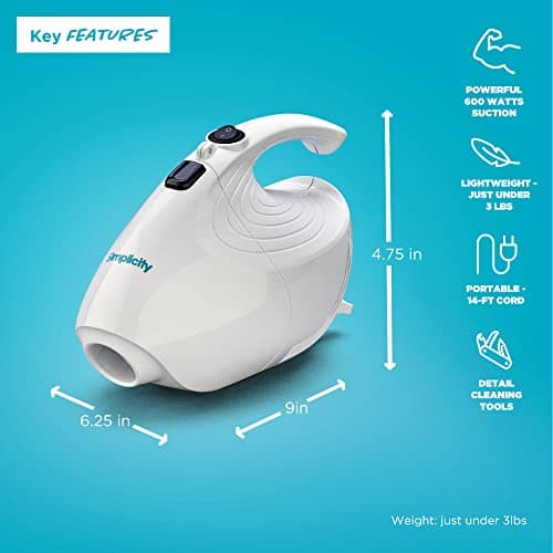 Simplicity Vacuums Ultimate Clean Bundle – Freedom Cordless Upright with HEPA Media Bag Set + Flash Mini Handheld – Lightweight Vacuum Cleaner for Carpet, Hard Floor, and Bare Floor