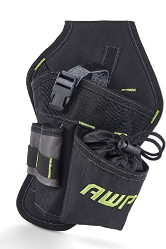 AWP Electrician Tool Pouch, Premium Professional Multi-Pocket Utility Bag Organizer, Durable Leather Work Pouch for Men’s Tool Belts and Construction Jobs, 1LC-412-RL-3