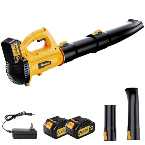 Leaf Blower Cordless with 4.0Ah Battery and Charger, 6 Speed Mode, 250MPH High Speed Lightweight Electric Leaf Blowers Cordless for Lawn Care, Patio, Garden Cleaning and Dust