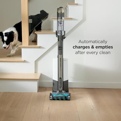 Shark PowerDetect Clean & Empty Cordless Stick Vacuum & Auto-Empty System, Powerful Suction, HEPA Filtration, Carpet & Hard Floor, Portable, Stick Vacuum for Pet Hair, Dark Gray, IP3253