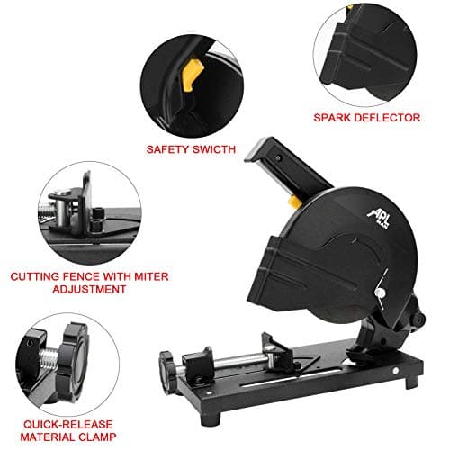 6 Inch Cut off Saw Metal Cutting Chop Saw Miter Saw 45° Angle iron/Rebar/Iron/Plastic Cutting