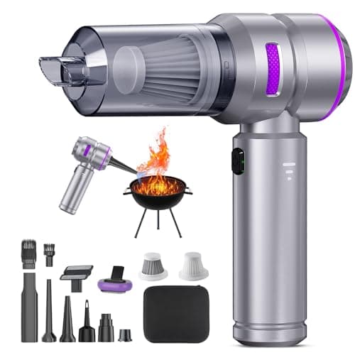 22000PA Handheld Vacuum Cleaner - 4-in-1 Cordless Car Vacuum with Brushless Motor, Type-C Fast Charging, Portable Air Duster for Home/Car/Office (Purple)