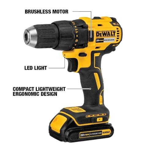 DEWALT 20V MAX* Cordless Drill, 1/2-Inch, Tool Only (DCD777B)