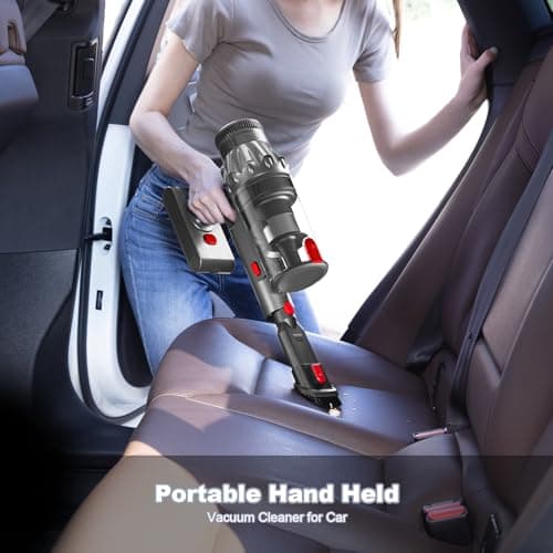 Cordless Vacuum Cleaner, Vacuum Cleaners for Home, 50KPA 500W Stick Handheld Pet Hair Hardwood Floor Vac, High Power Hand Held Rechargeable Battery Portable Household Lightweight Vac, C11 Gold