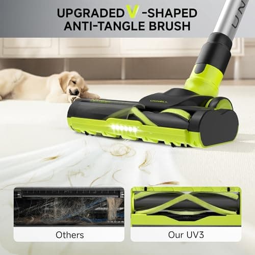 UNINELL HOME Cordless Vacuum Cleaner, 45Kpa 55 Mins Vacuum Cleaners for Home, Vacuum Cleaner Self-Standing, Anti-Tangle Stick Vacuum, Lightweight, Wall Mount Charging Vacuum for Pet Hair,Carpet,Floor