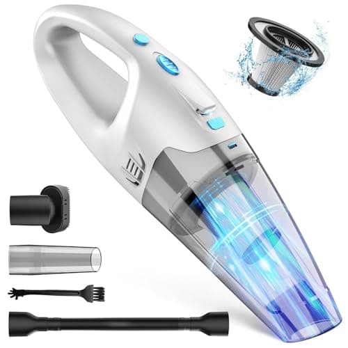 Handheld Vacuum Cordless,Car Hand Cordless Rechargeable,Dust Busters Cordless Rechargeable with LED Light/Multi Accessories,1.6lbs Car Mini Portable Vacuum Cleaner for Home Office Car Pet