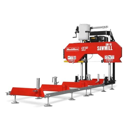 212cc 7HP Gasoline Engine,18'' Log Diameter,8'1'' Cutting Length,15" Board Width And 7'' Board Thickness,10' Track Length,Portable Wood Sawmill Chain Saw,Model SM-18