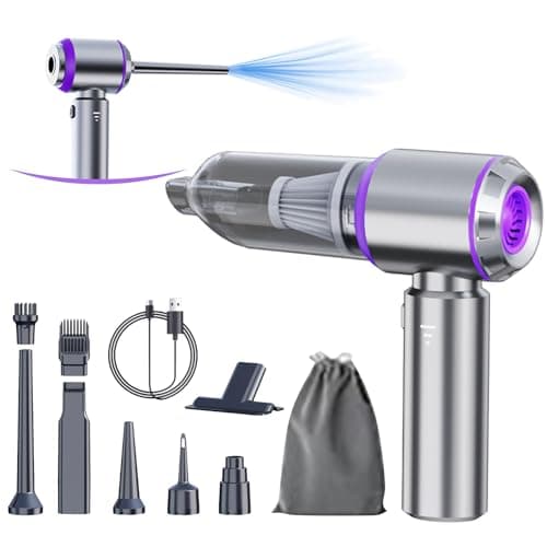 Car Vacuum Portable Cordless 20000PA High Power Mini Vacuum Cleaner 4-in-1 Compressed Air Duster & Air Blower & Pump Hand Held Vacuum with Brushless Motor for Car, Home, Office,Camping