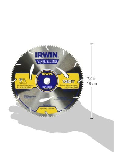 IRWIN Tools MARATHON Vinyl Siding Circular Saw Blade, 7 1/4-inch, 120T (21830ZR)