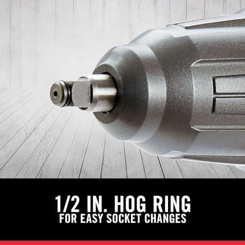 PORTER-CABLE Impact Wrench, 450 lbs of Torque, 1/2 Inch Hog Ring, 7.5-Amp, Corded (PCE211)