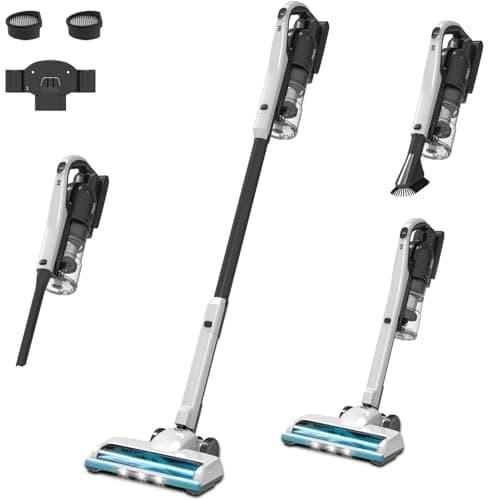 Cordless Vacuum Cleaner, Ultra-Lightweight Stick Vacuum with Self-Standing, Anti-Tangle Design, Powerful Suction, Fast-Charging Vacuum Cleaner for Home Carpets, Hard Floors, Pet Hair
