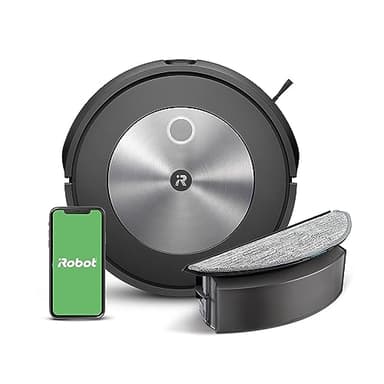 iRobot Roomba Combo j5 Robot Vacuum & Mop – Identifies and Avoids Obstacles Like Pet Waste & Cords, Clean by Room with Smart Mapping, Works with Alexa, Ideal for Pet Hair, Roomba Combo J5