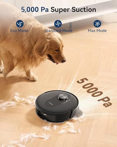 Proscenic Q8 Max Robot Vacuum and Mop with Self Emptying for 60 Days, 5,000 Pa Suction, LiDAR Navigation with Home Mapping, 200 Min Run, Auto Self-Charging, WiFi APP Control for Floor