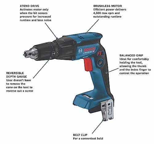 Bosch GTB18V-45N 18V Brushless 1/4 In. Hex Screwgun (Bare Tool)