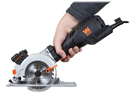 WEN 3625 5-Amp 4-1/2-Inch Beveling Compact Circular Saw with Laser and Carrying Case